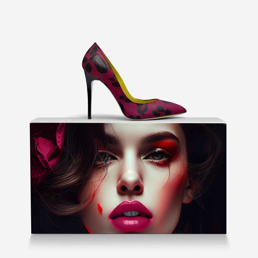 Vero Lusso Stiletto Leopardo Fucsia
