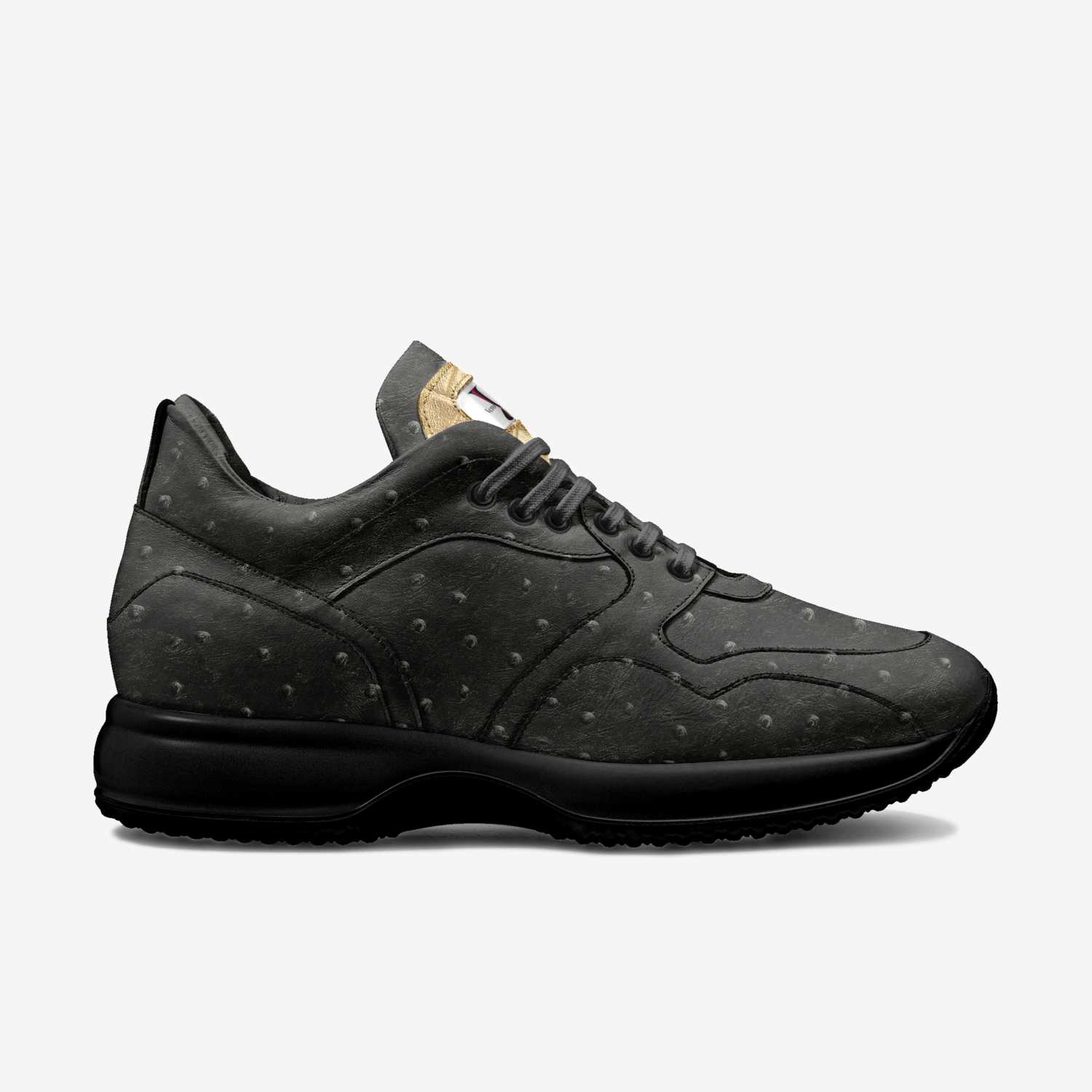 Vero Lusso Luxurious Ostrich Leather Track Sneaker